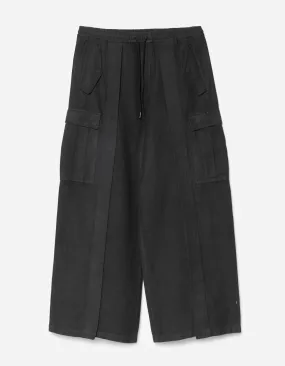 5329 Hakama Cargo Track Pants Black