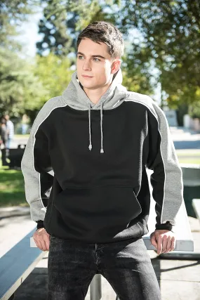 #9901 Two Tone Hooded Pull Over Sweatshirt