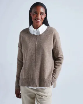 ABSOLUT CASHMERE KENZA CASHMERE SWEATER IN MUSHROOM