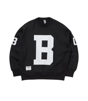 APPLIQUE LOGO SWEATSHIRT 'B' - BLACK