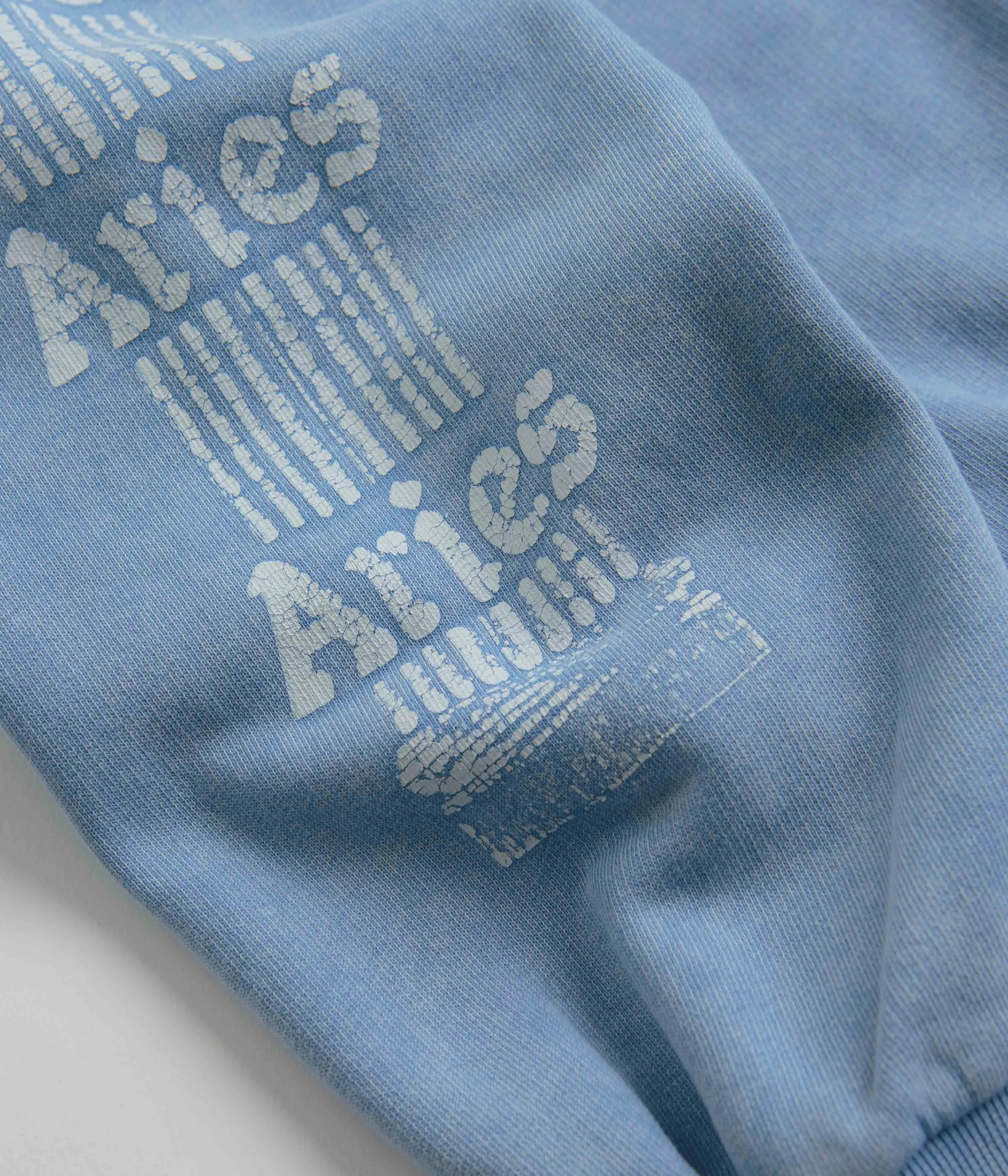 Aries Aged Ancient Column Crewneck Sweatshirt - Pale Blue