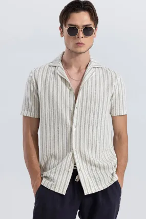 Blaze Stripe Cream Knitted Shirt