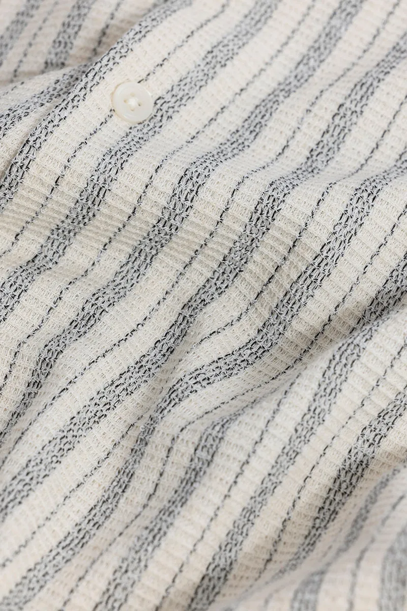 Blaze Stripe Cream Knitted Shirt