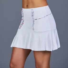 Boho Luxe Sai 15" Skort (white)