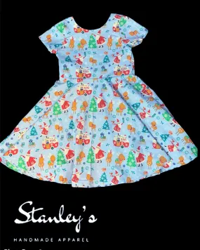 Camping Christmas cotton dress