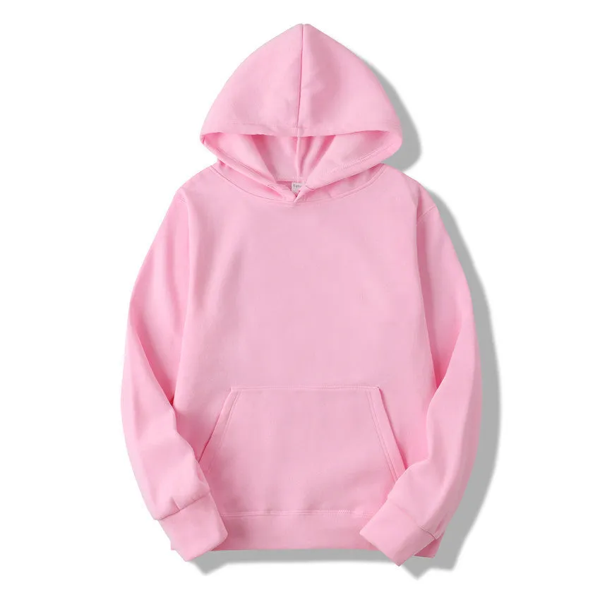 Casual Fleece Hooded Long Sleeve Slim Solid Color Sweatshirt Wholesale Women Clothing