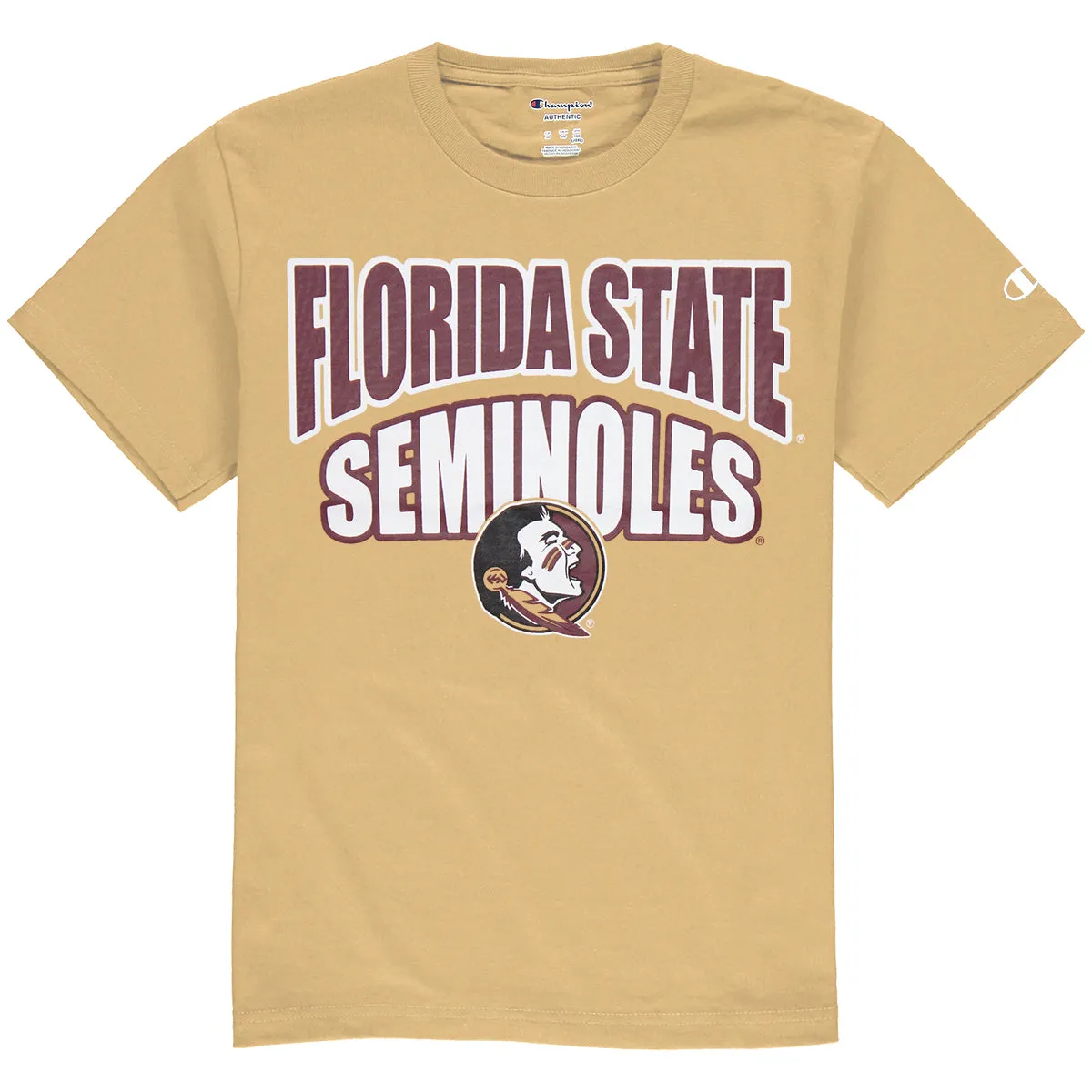 Champion Toddler Florida State Seminoles/Seminole Logo Short Sleeve T-shirt - Vegas Gold