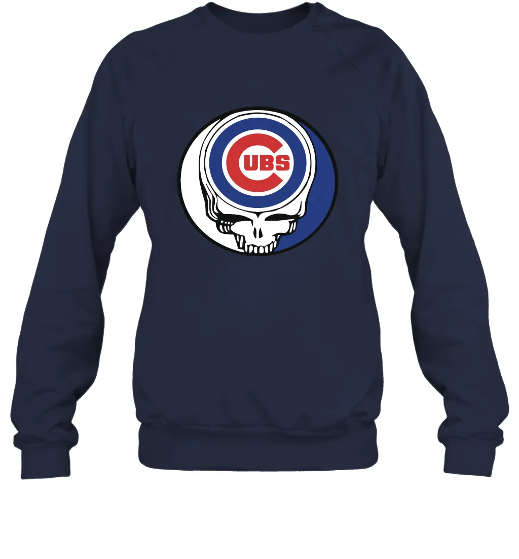 Chicago Cubs Grateful Dead Steal Your Face Baseball Adult Sweatshirt