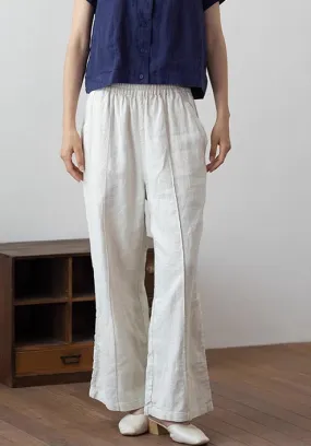 Cotton Linen Long Pants in Natural