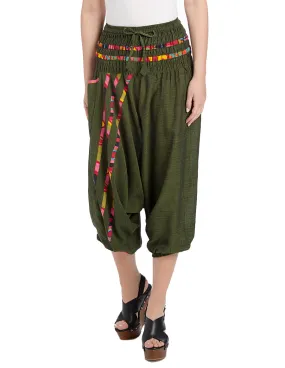 Crop Harem Cotton Pants