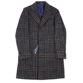 Drumohr Layered Plaid Wool Overcoat