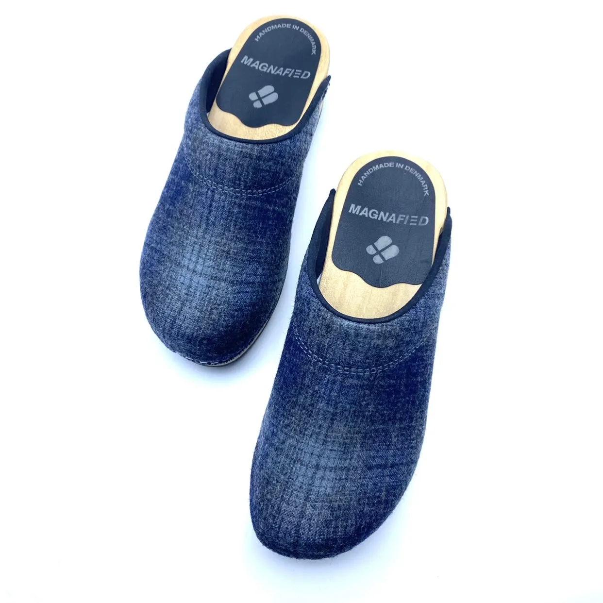 Embla Clogs | Grey Blue Ombre pure Virgin Wool