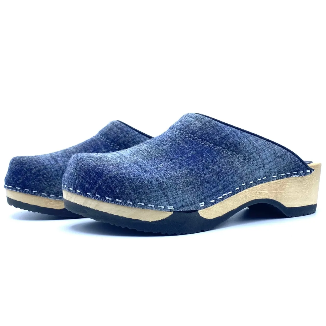 Embla Clogs | Grey Blue Ombre pure Virgin Wool