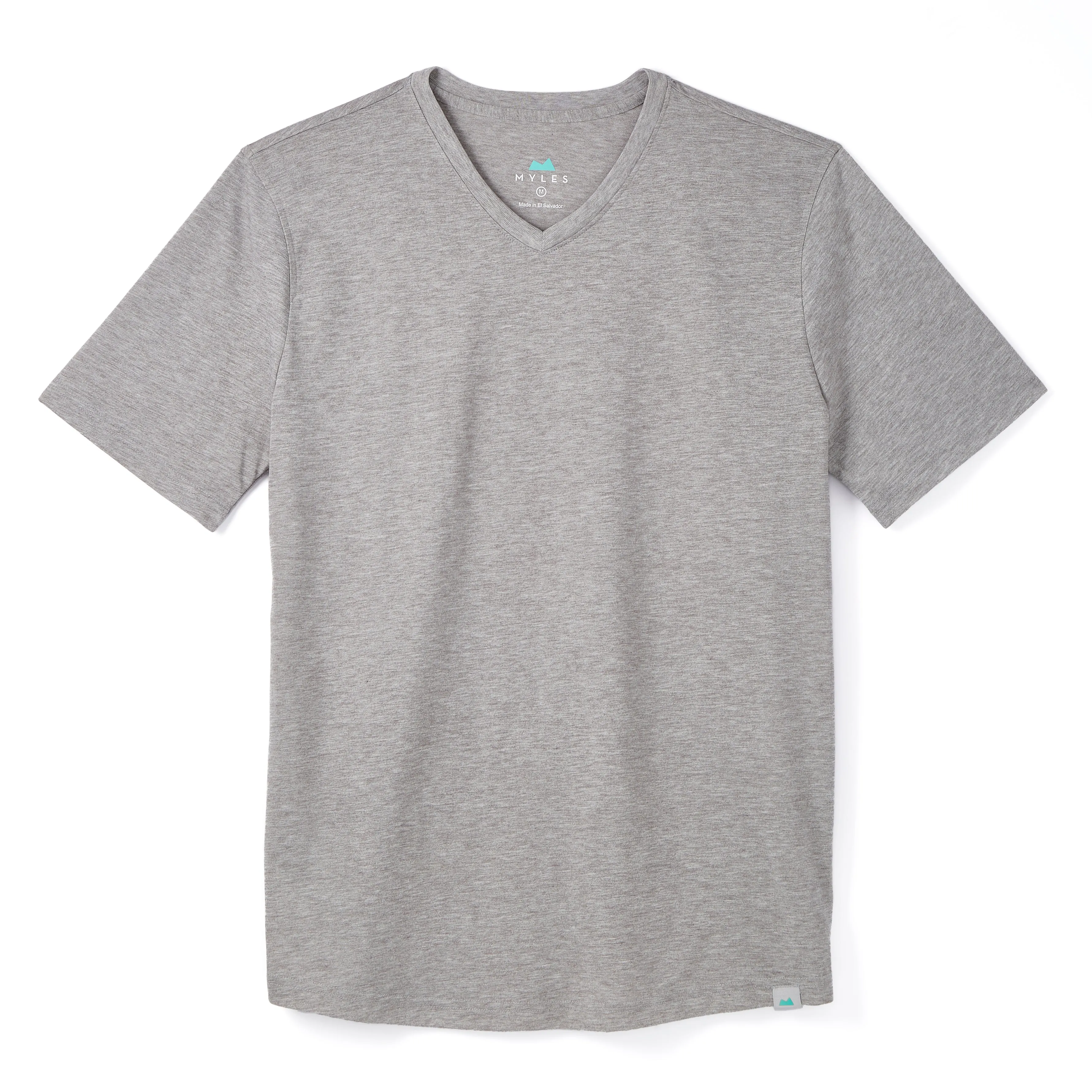 Everyday Tee with V-Neck in Heather Gray