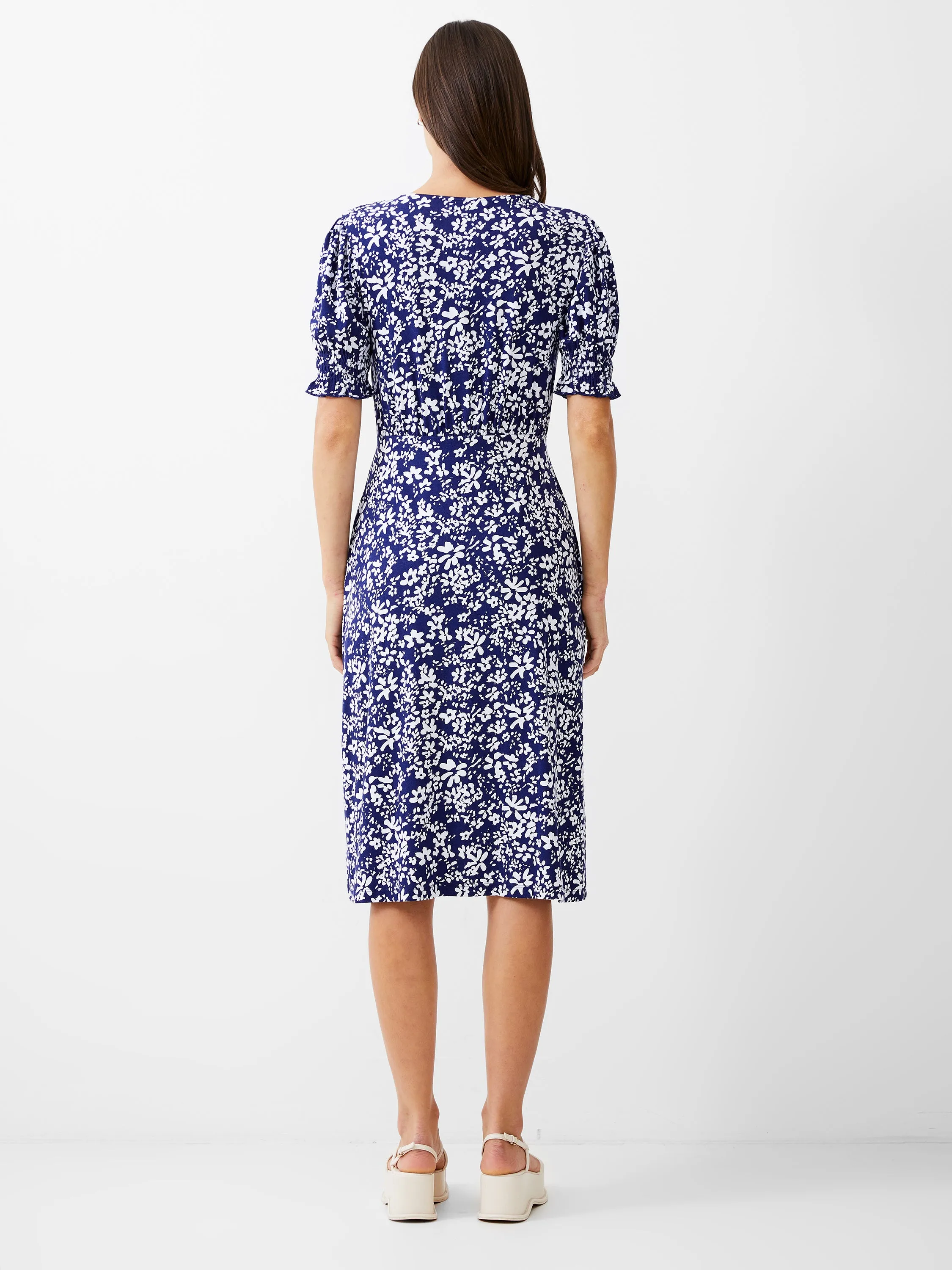 Florale Button-Through Midi Dress