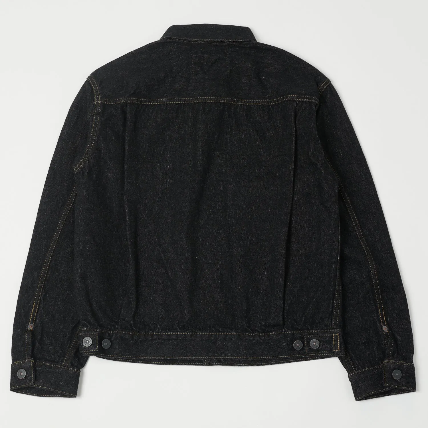 Freewheelers 507B The Vanishing West 14oz Black Type II Denim Jacket – Premium Mens Vintage Style.