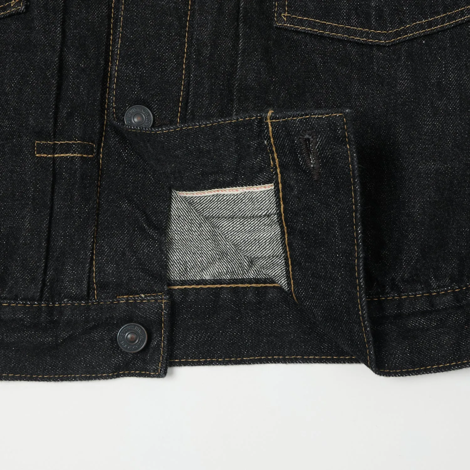 Freewheelers 507B The Vanishing West 14oz Black Type II Denim Jacket – Premium Mens Vintage Style.