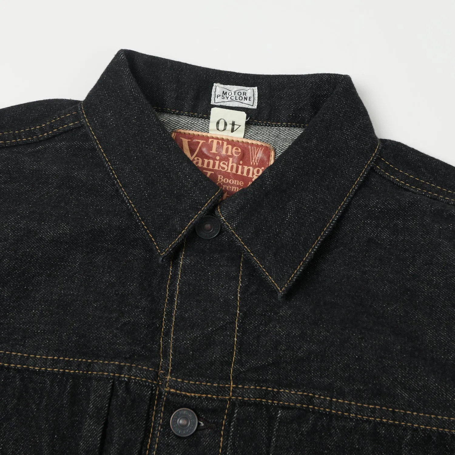 Freewheelers 507B The Vanishing West 14oz Black Type II Denim Jacket – Premium Mens Vintage Style.