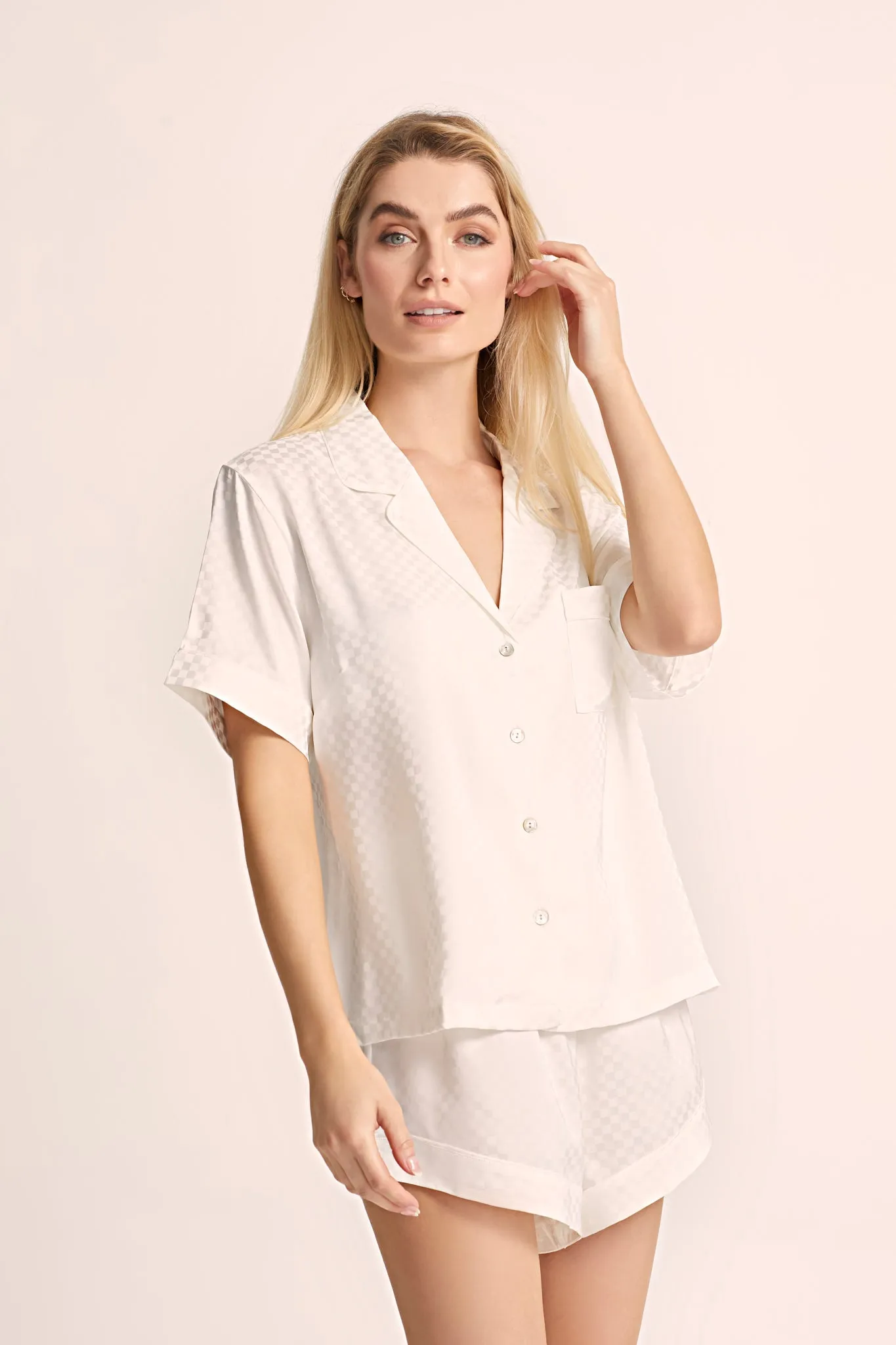 Gigi Short Pyjama Set - White