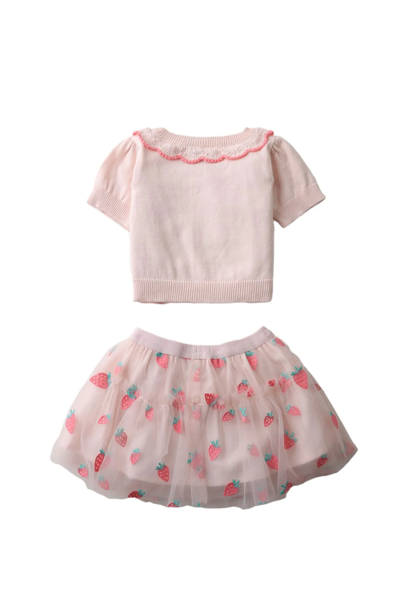 Gingersnaps Strawberry Tulle Skirt Set