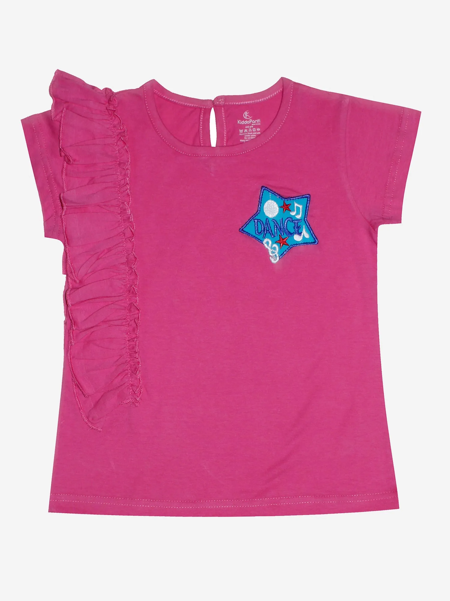 Girls Frill Tee with Badge & Hot Short Set