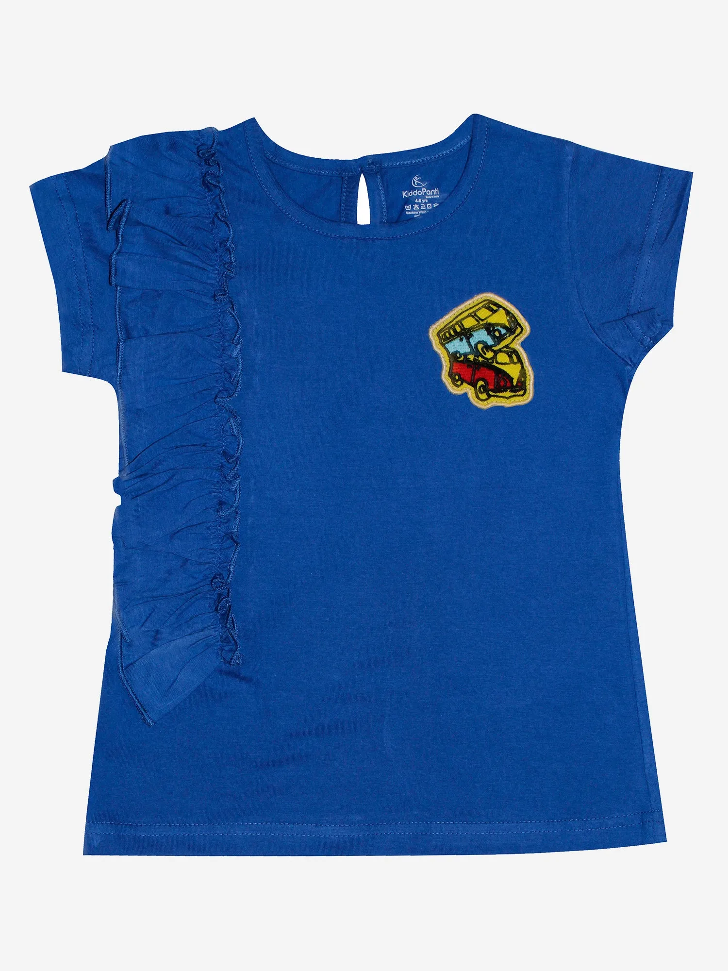 Girls Frill Tee with Badge & Hot Short Set