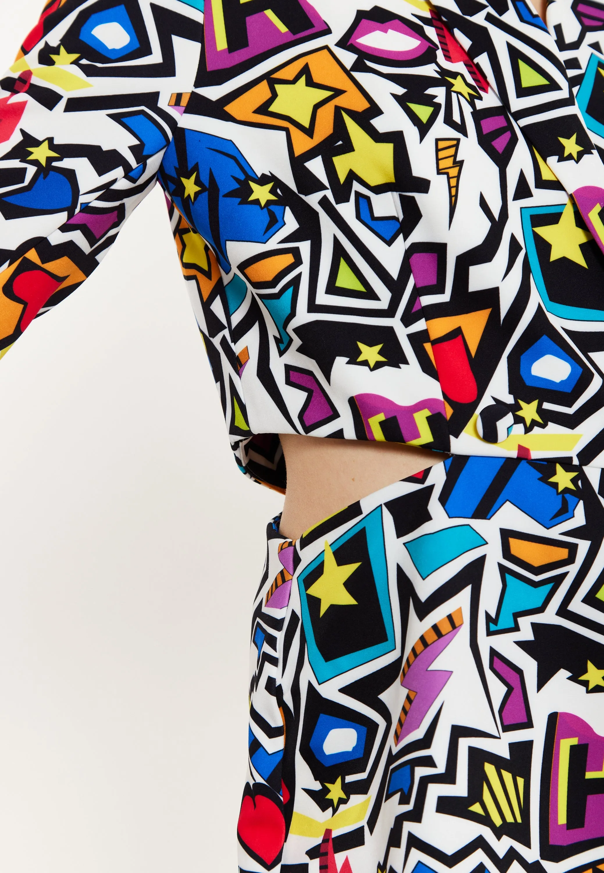 House Of Holland Graphic Pop Art Blazer Playsuit