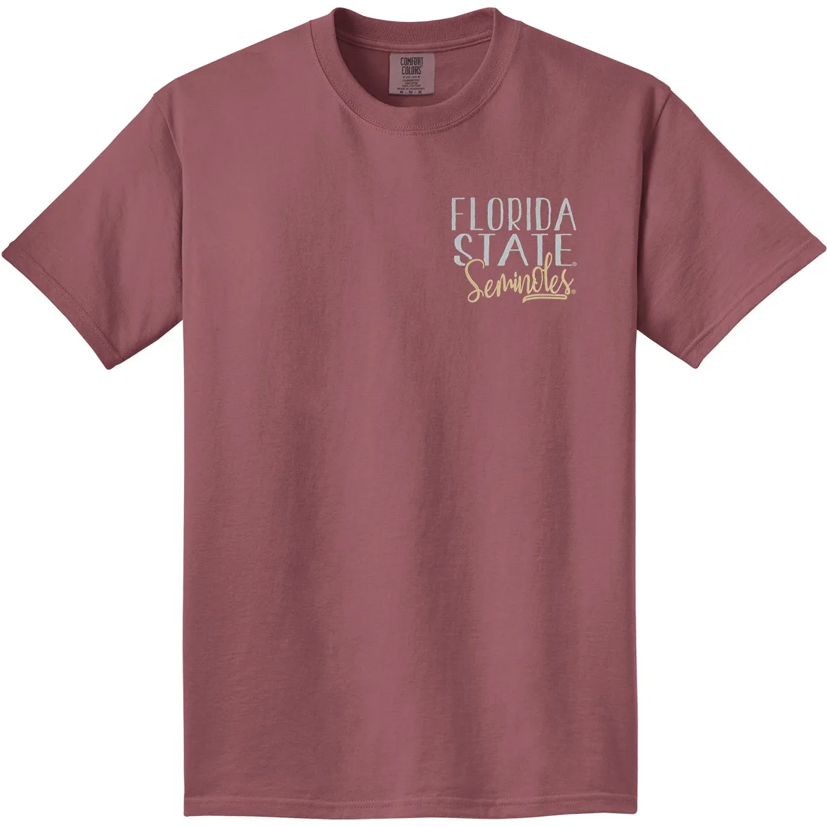 Image One Comfort Colors Women's Florida State Seminoles Mom Design Short Sleeve T-shirt - Brick