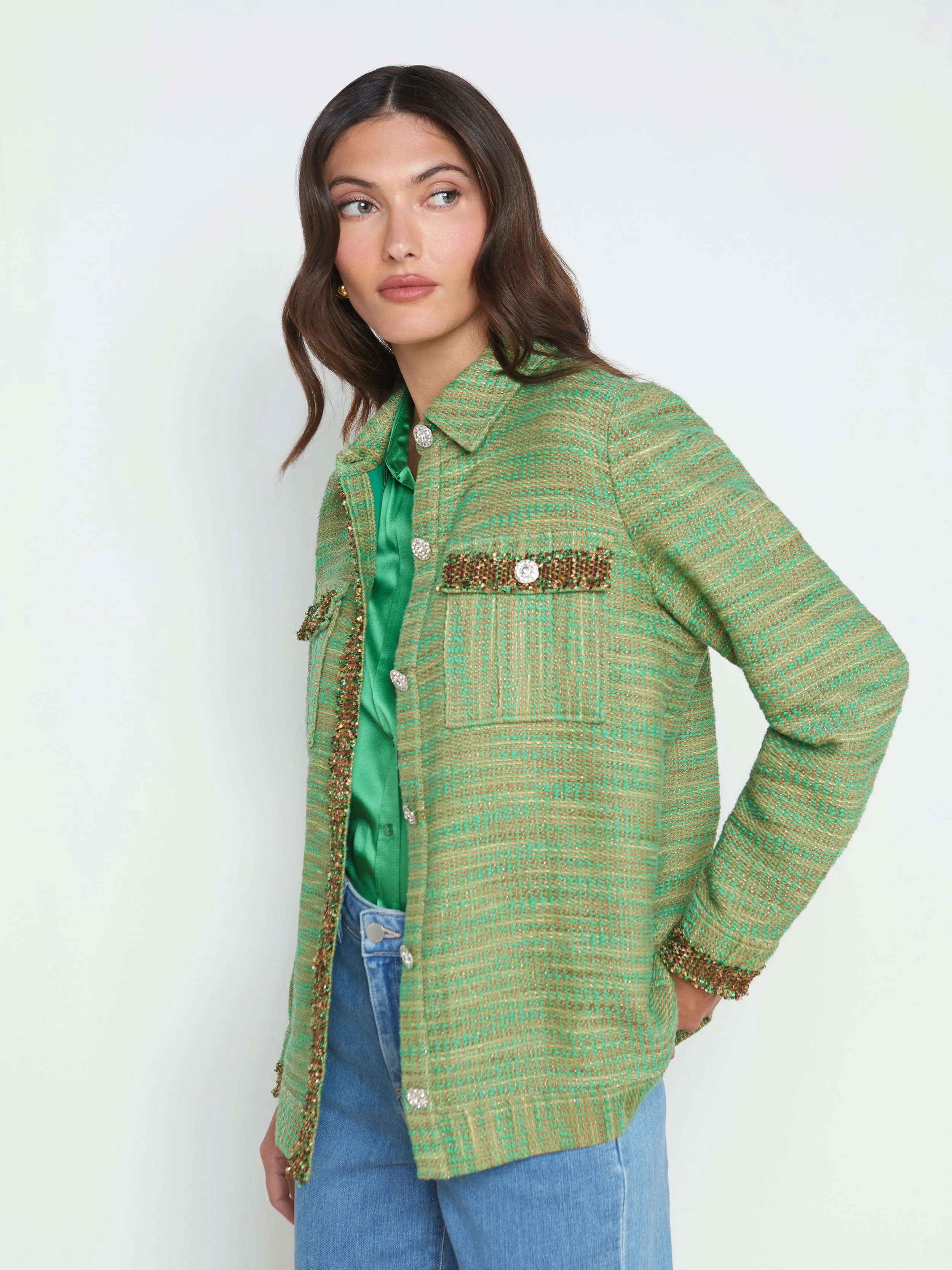 Jeanine Tweed Shirt Jacket