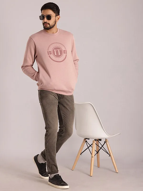 Men Full Sleeve Printed Crew Neck Sweatshirt