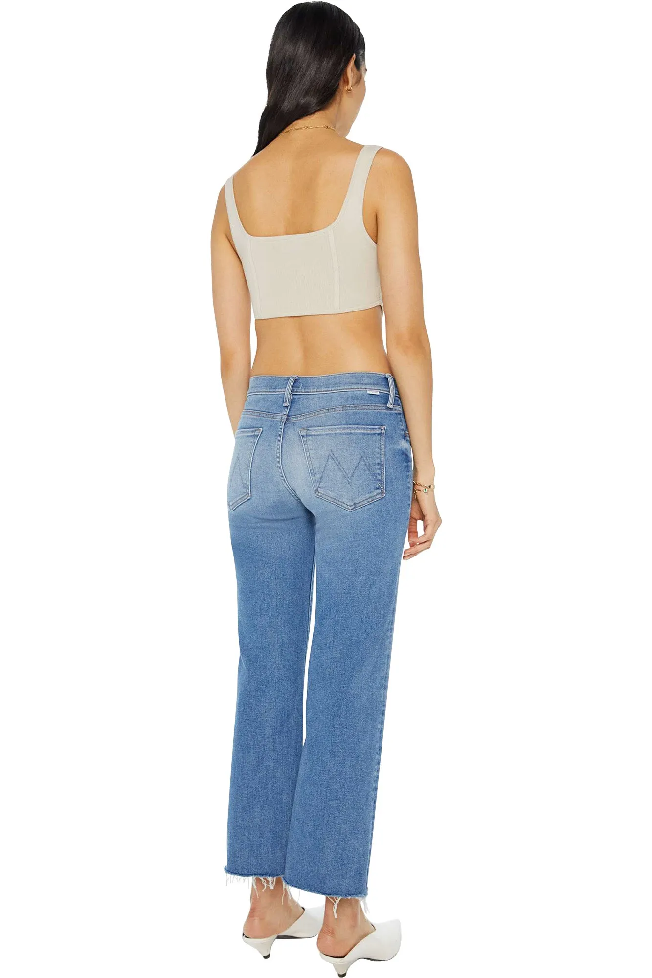 Mid Rise Enjoy the Ride Ankle Zip Jeans by MOTHER Denim