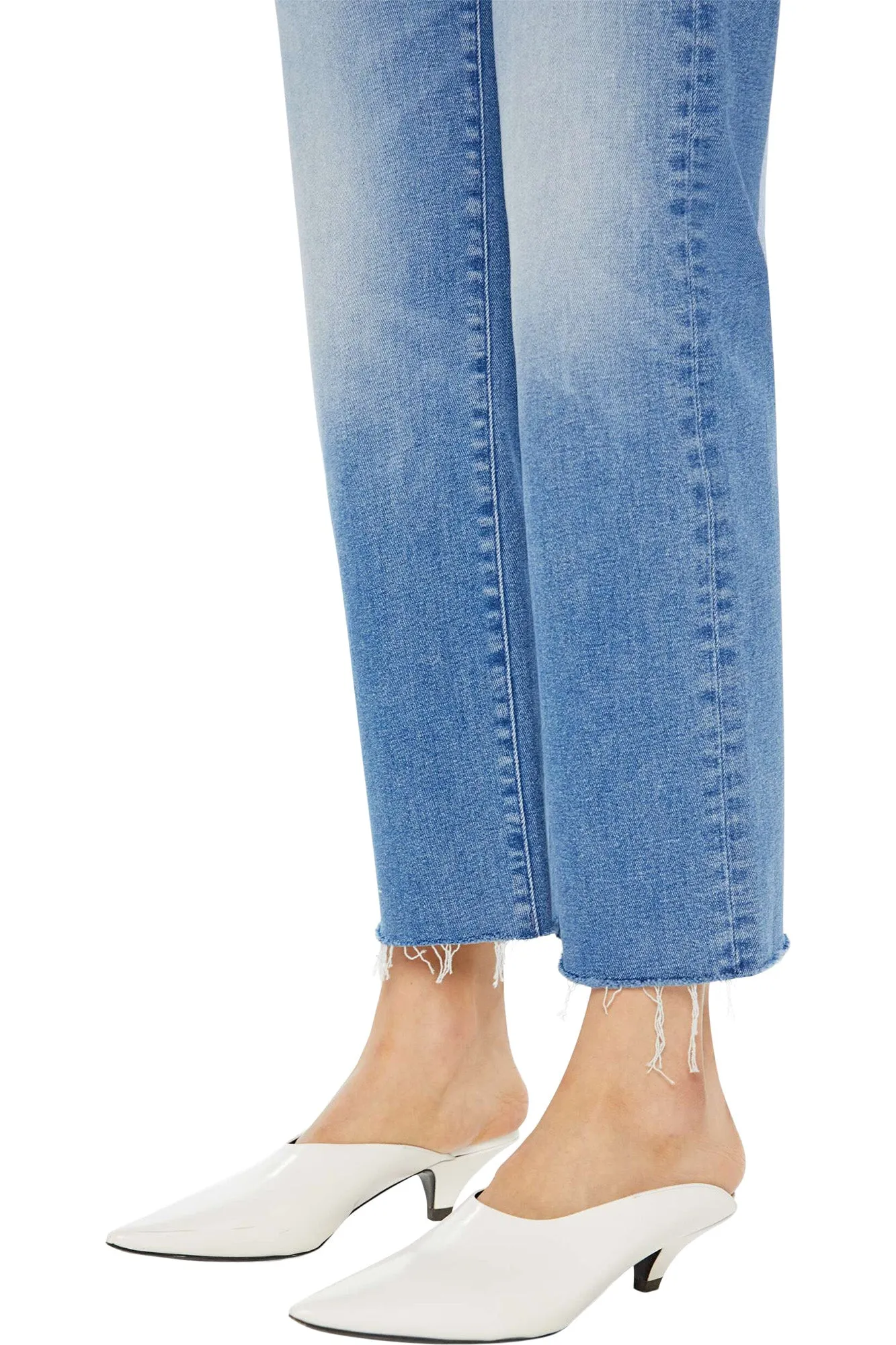 Mid Rise Enjoy the Ride Ankle Zip Jeans by MOTHER Denim