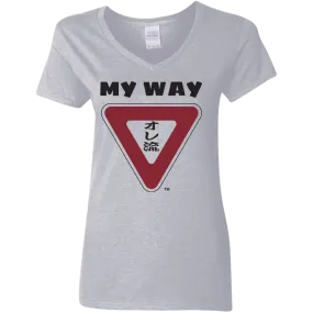 My Way Ladies' 5.3 oz. V-Neck T-Shirt