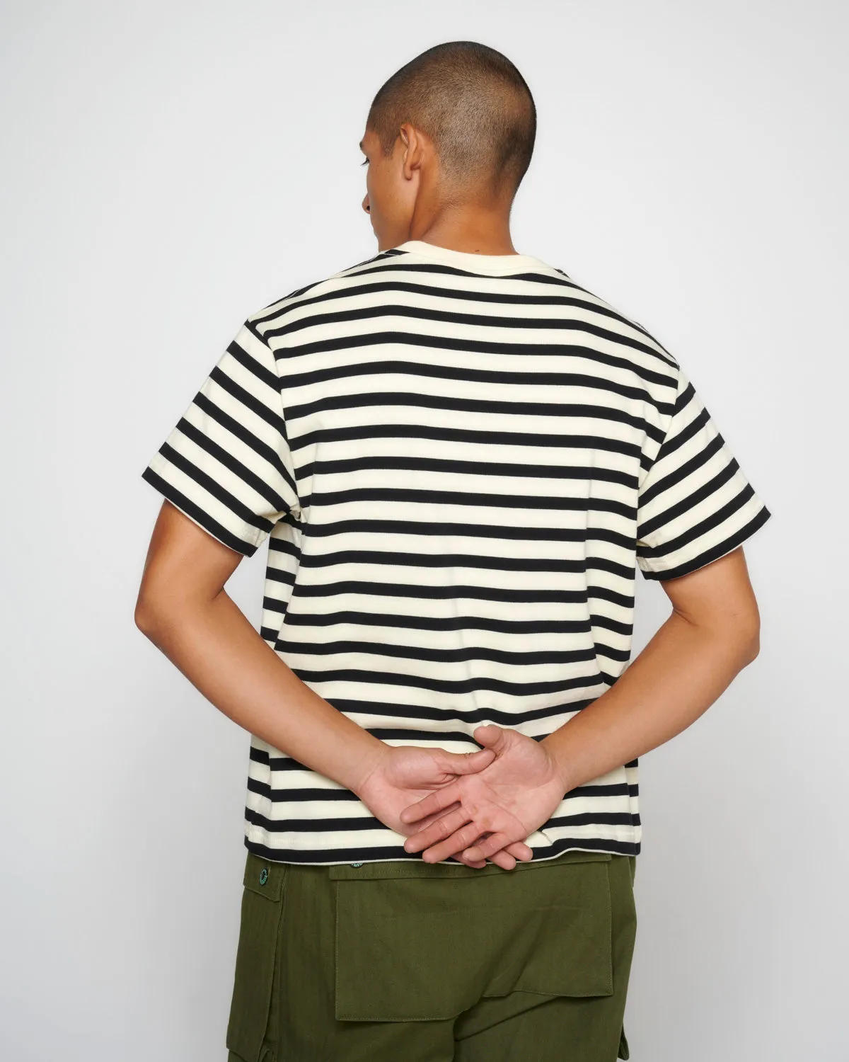 Organic Striped T-shirt - Black