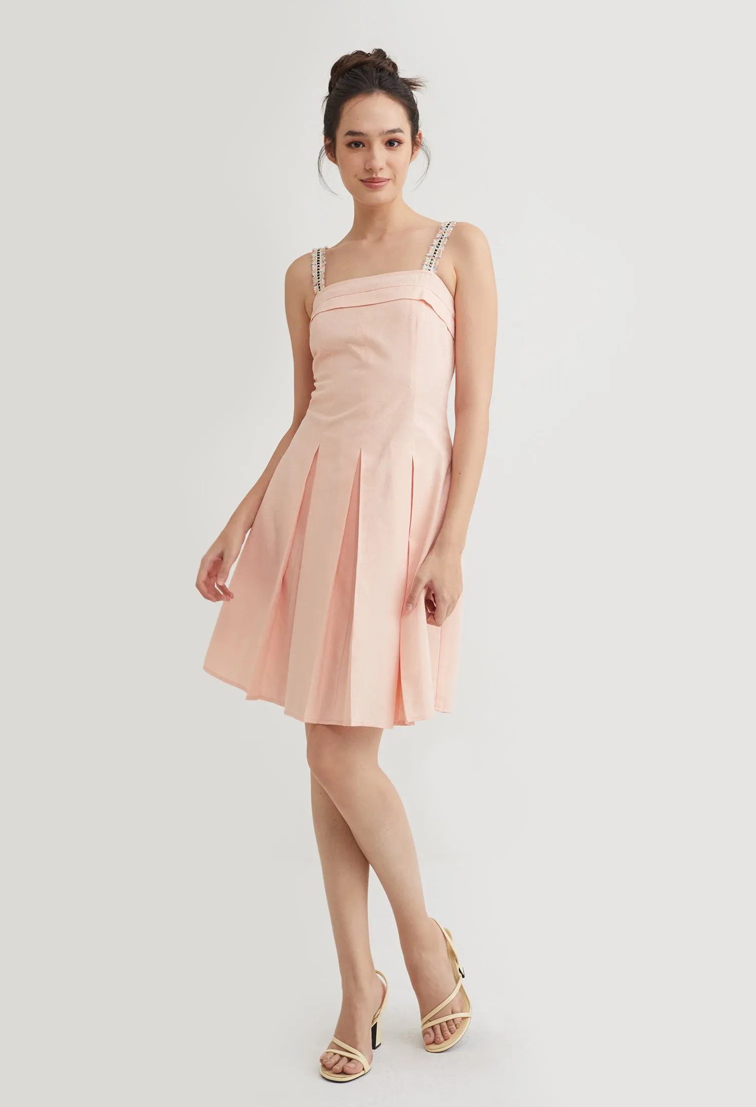 Poppet Pleated Mini Dress