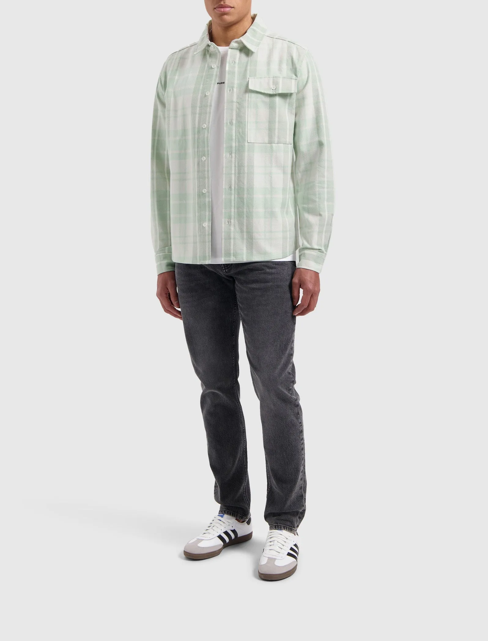 Pure Path Checked Flannel Shirt