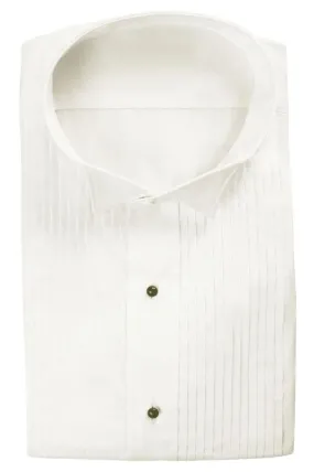 "Dante" Ivory Pleated Wingtip Tuxedo Shirt