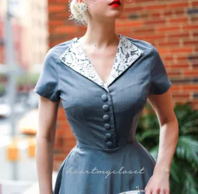 Rose lace - retro vintage dress 50s custom made