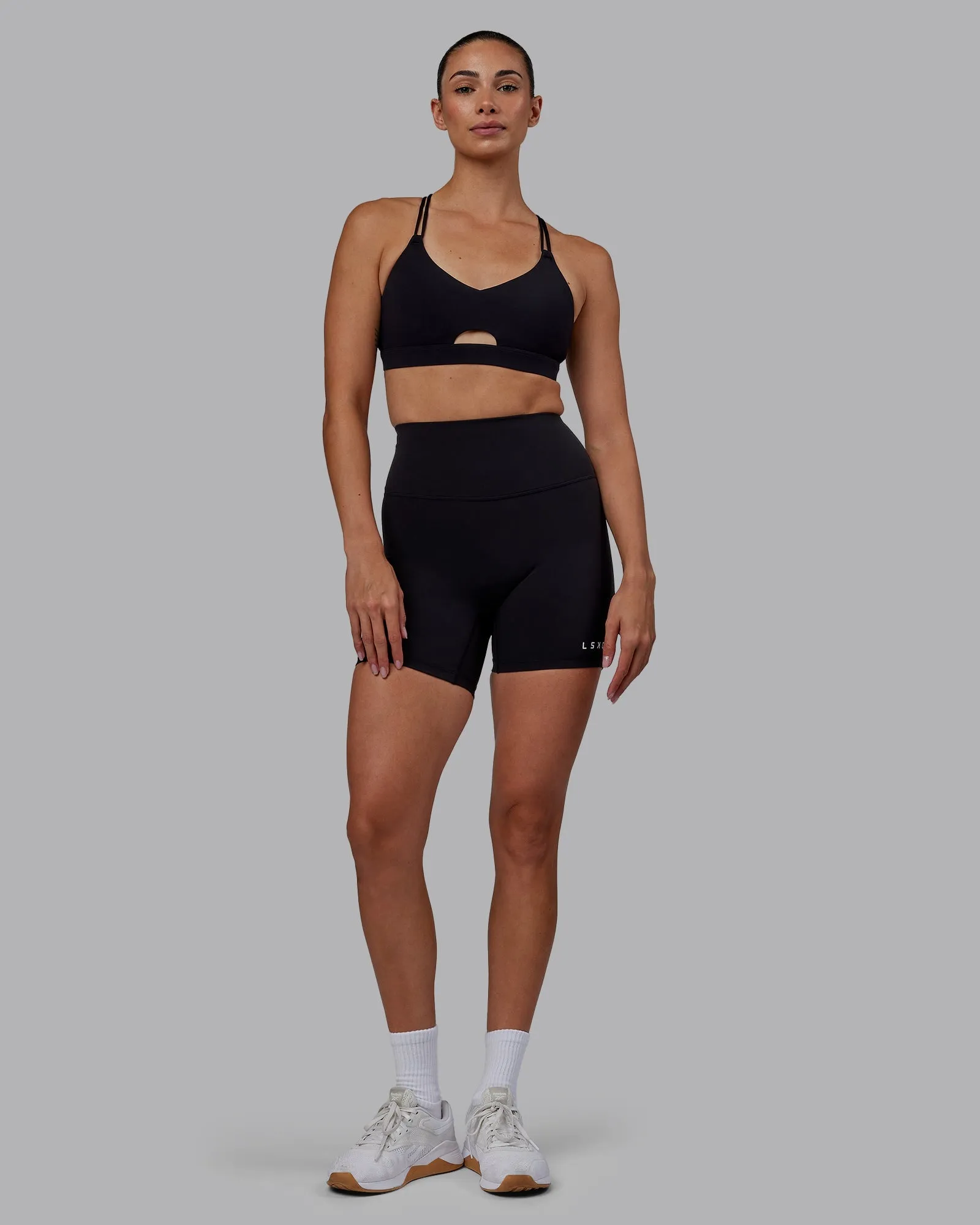 RXD High Waist Mid-Length Shorts - Black