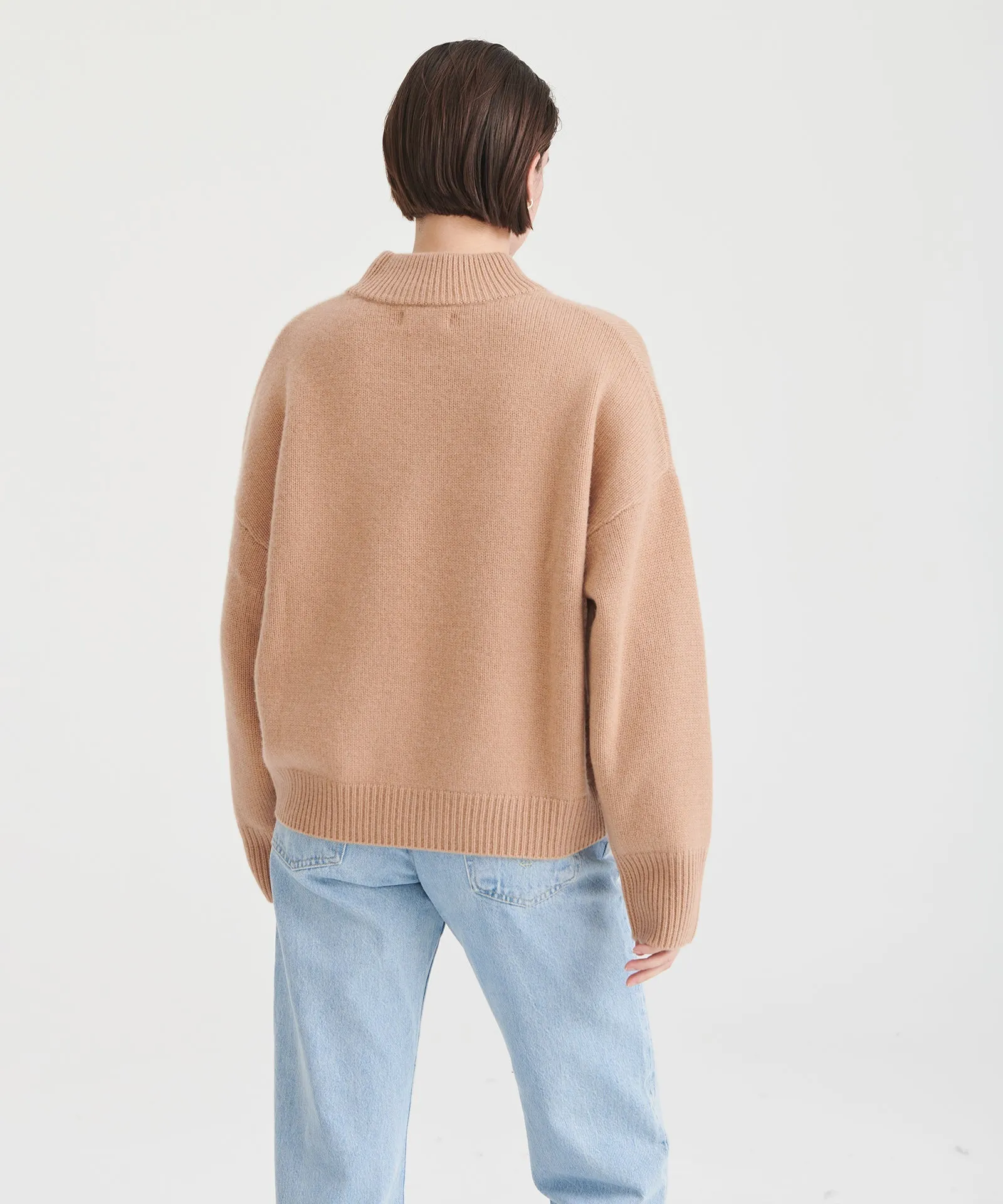 Super Luxe Cashmere Mockneck Sweater