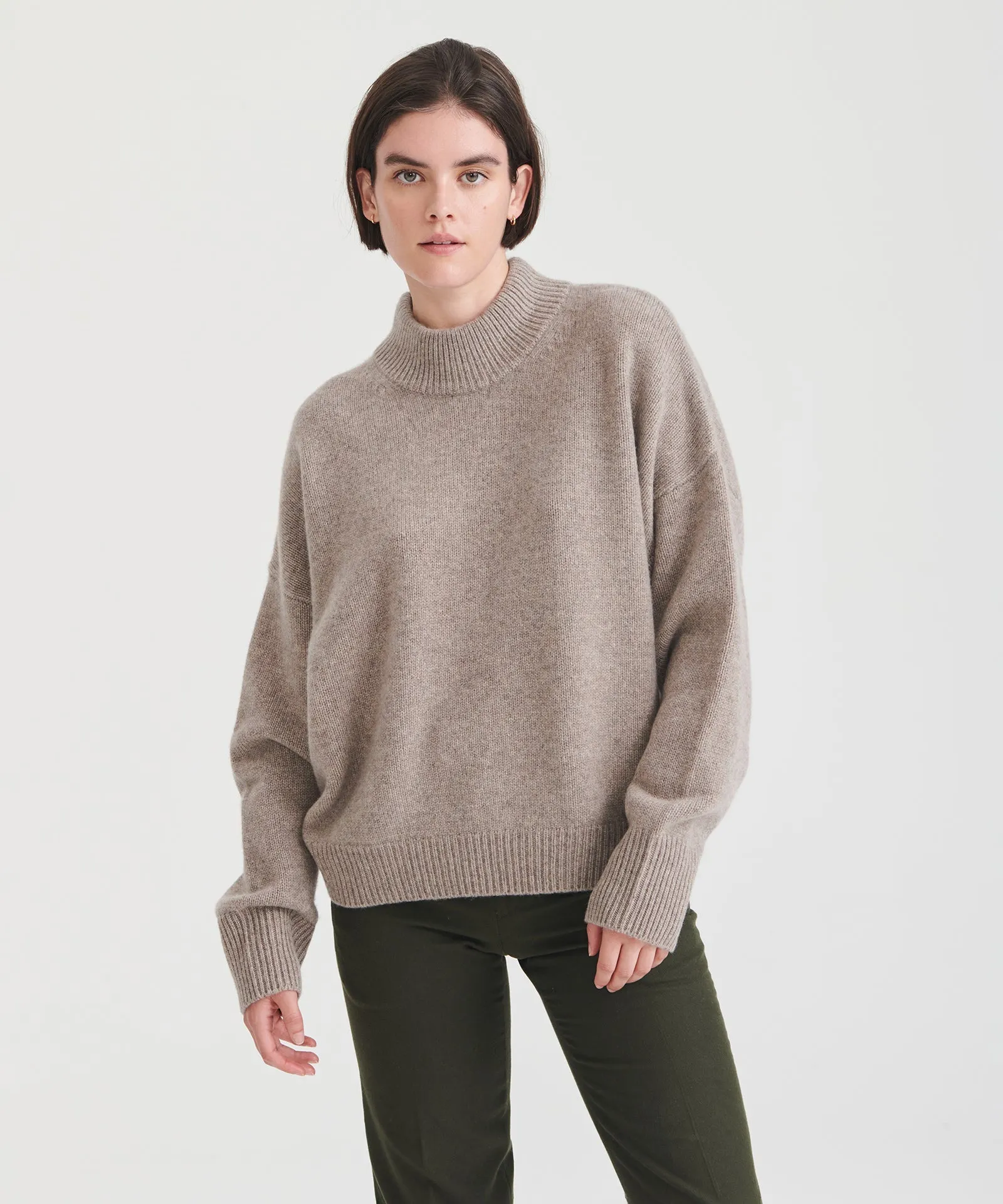 Super Luxe Cashmere Mockneck Sweater