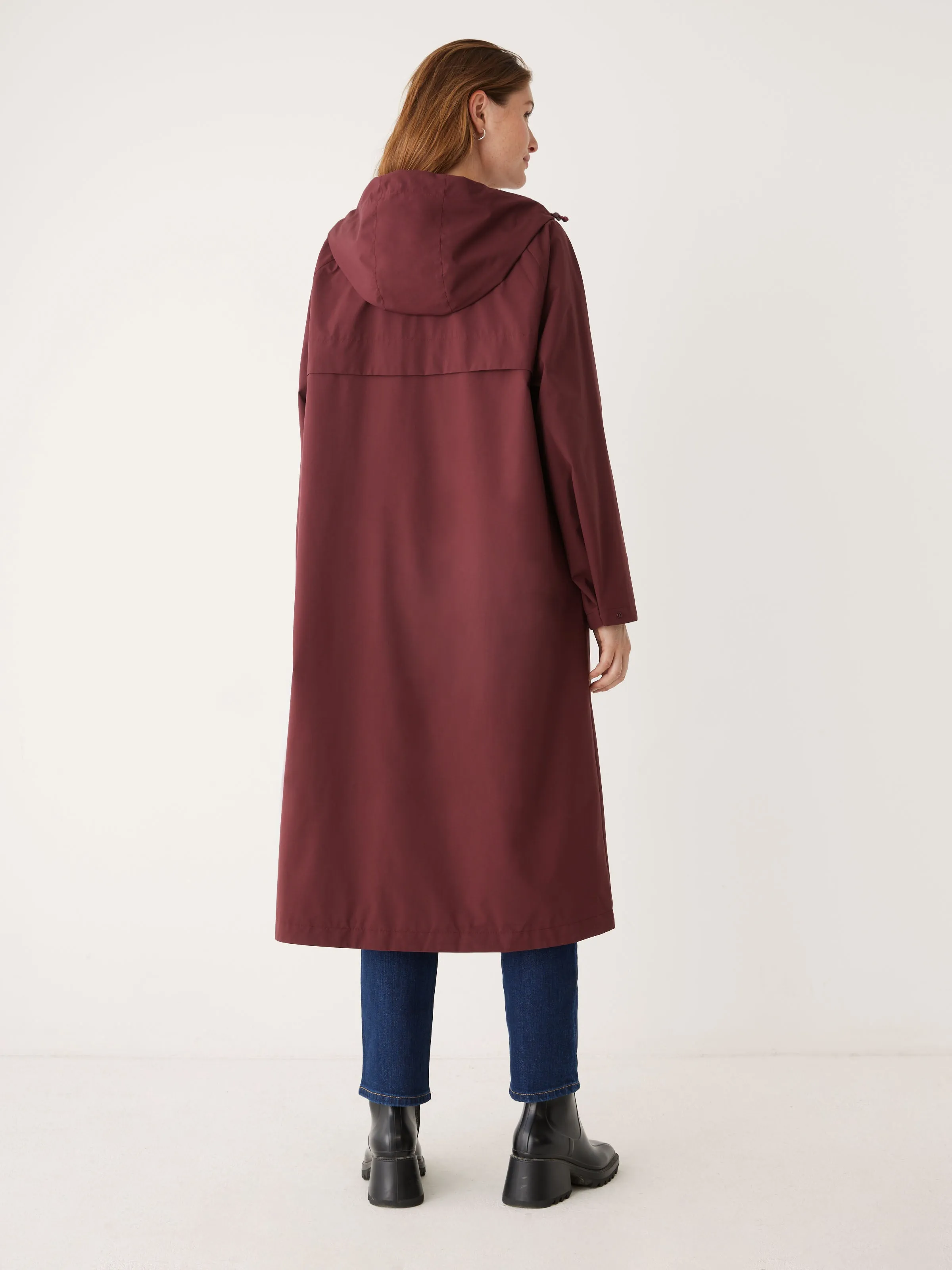 The Anorak Rain Jacket in Dark Red