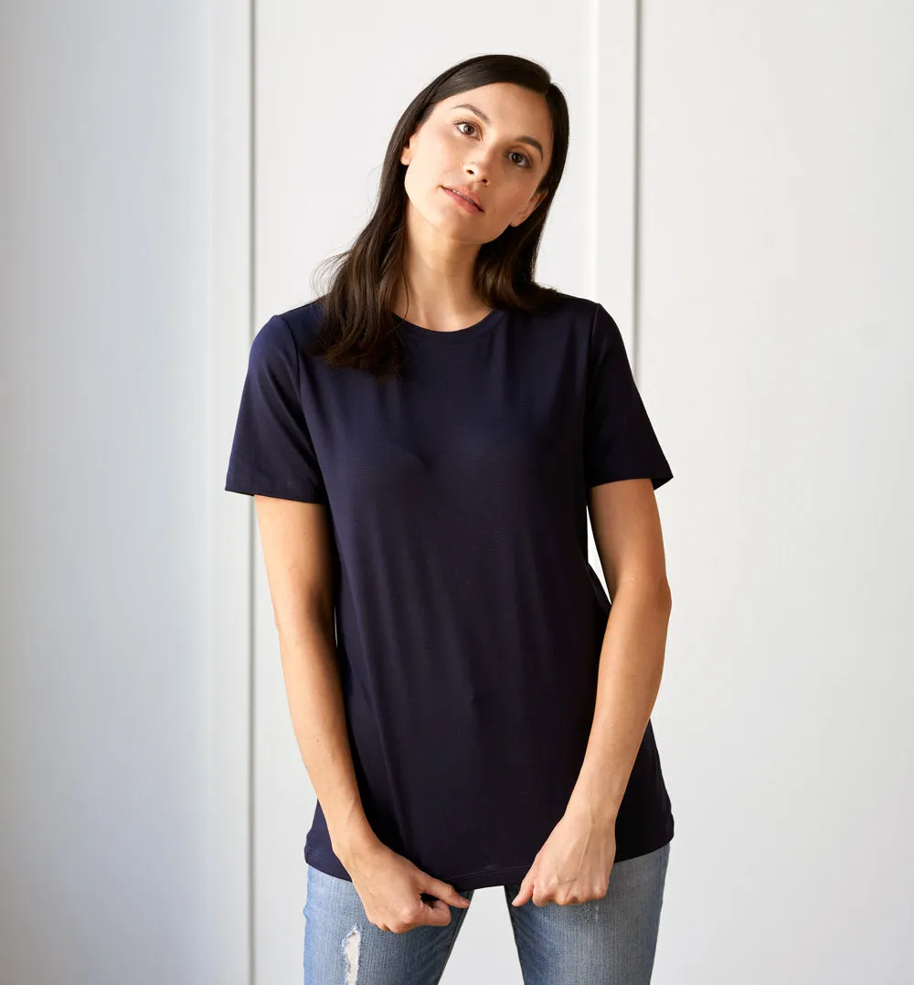 Threshold Crew Neck T-Shirt Petite Fit - Maritime Blue