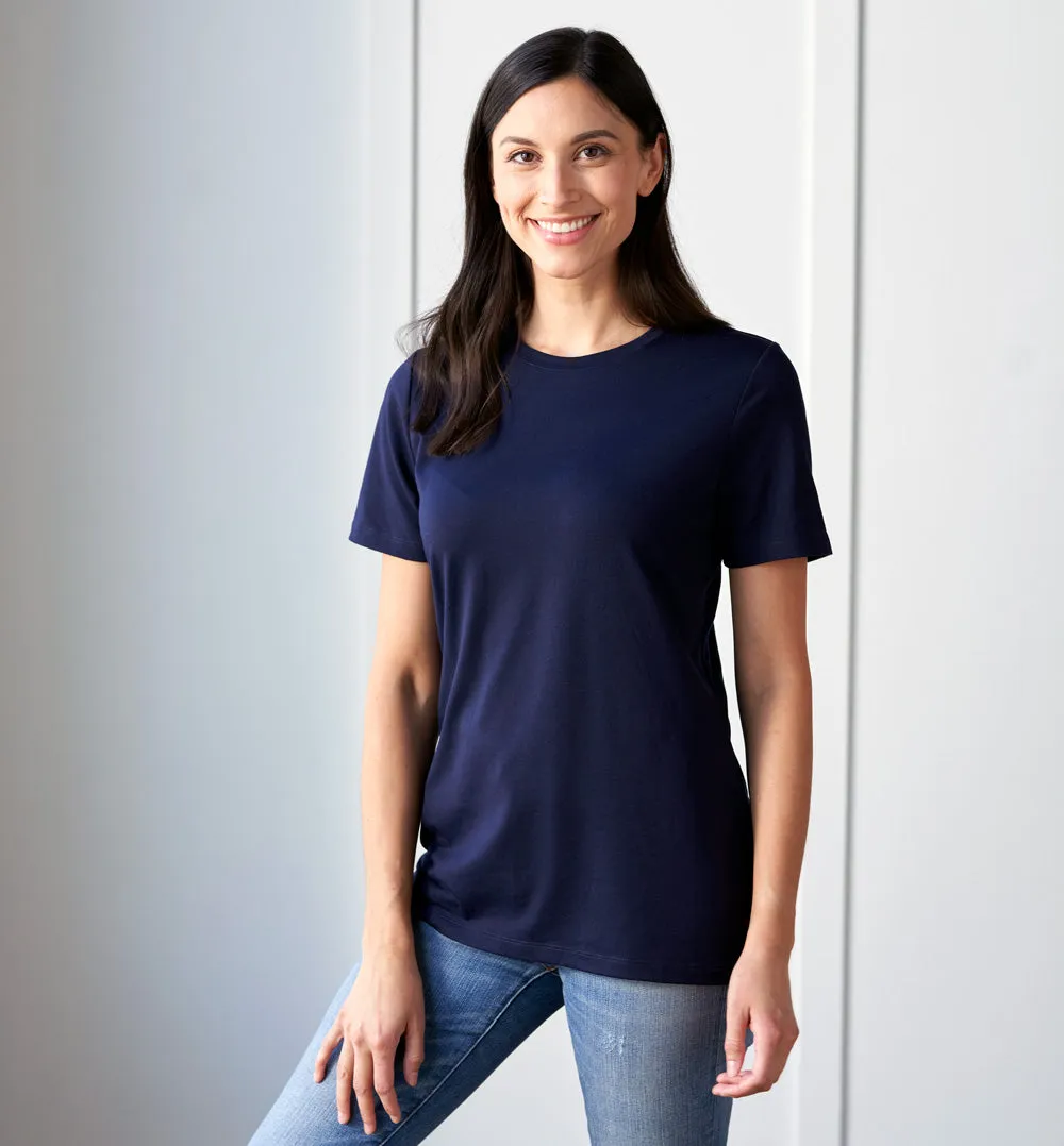 Threshold Crew Neck T-Shirt Petite Fit - Maritime Blue