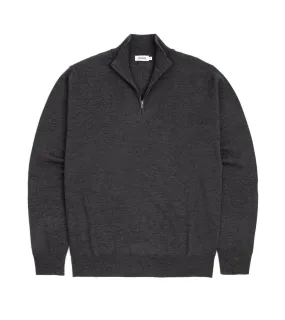 Trunk Trebeck Merino Half Zip Sweater: Charcoal