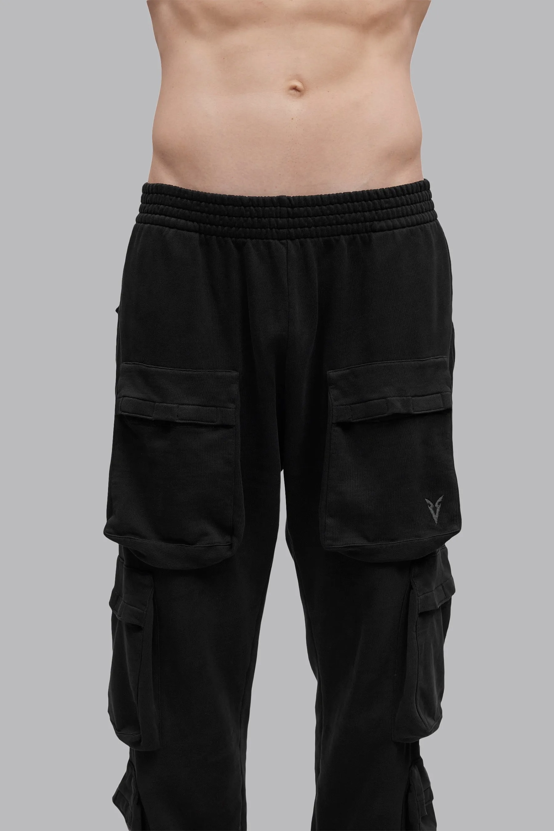 V_LYFE420 CARGO JOGGERS - Black