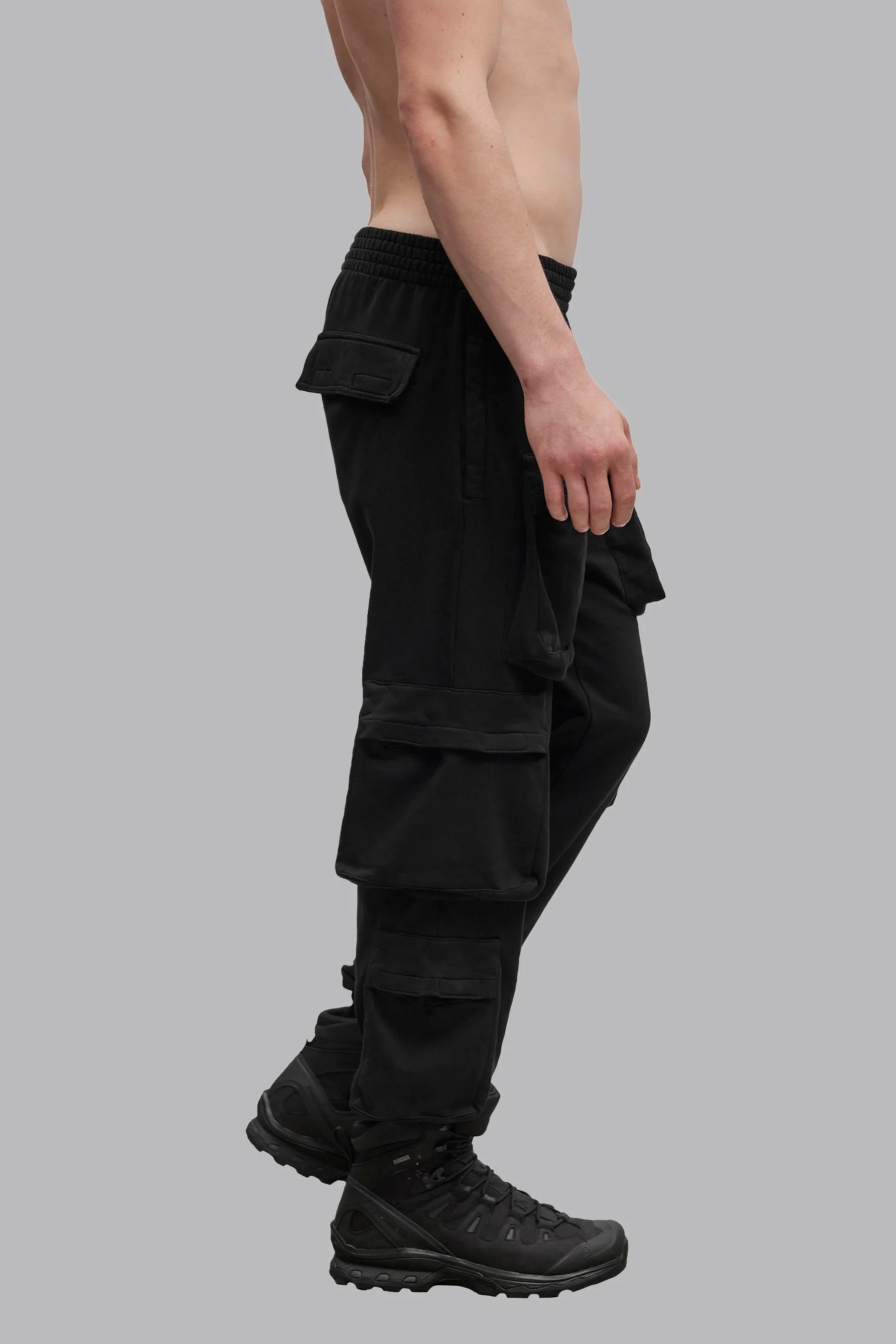 V_LYFE420 CARGO JOGGERS - Black