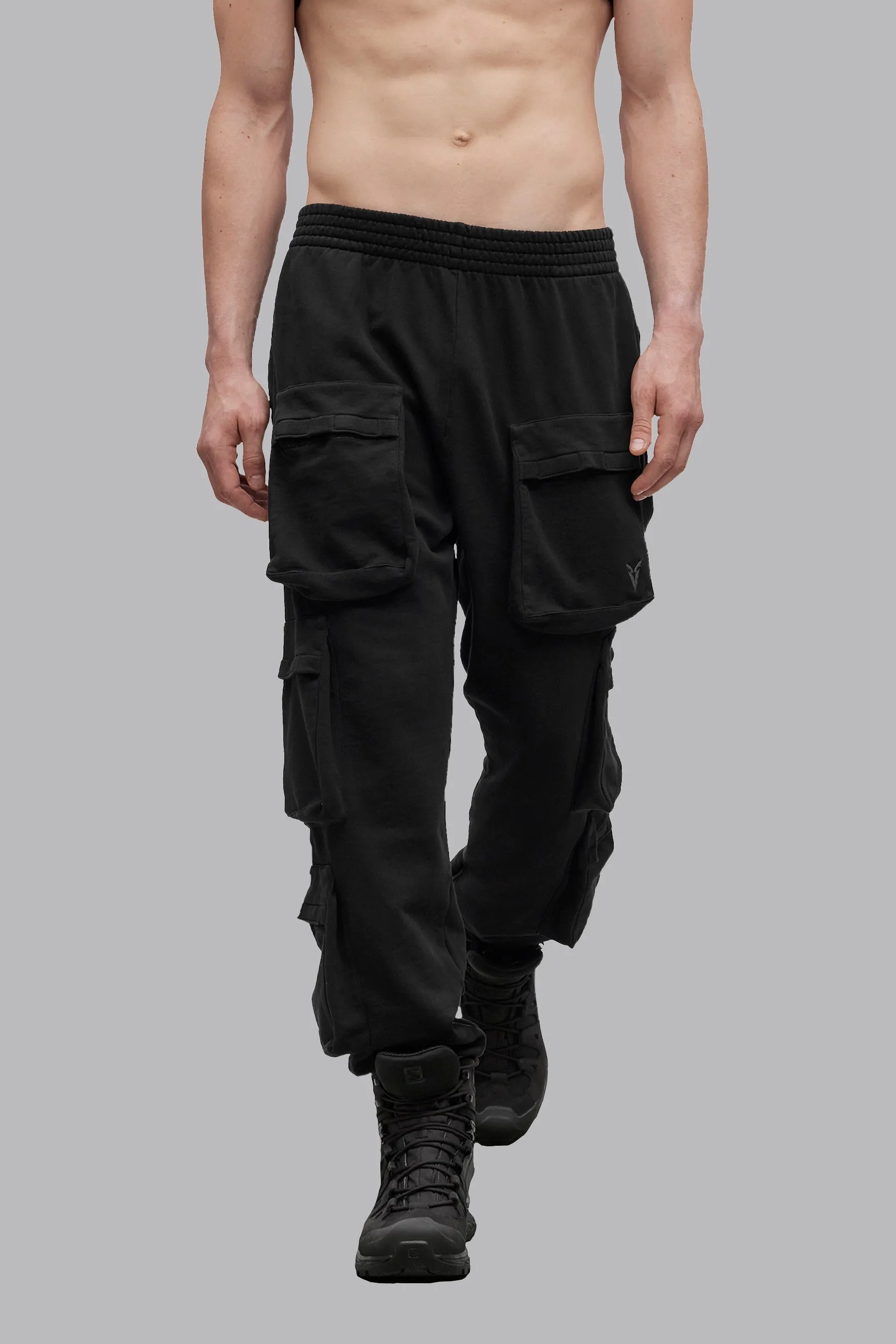 V_LYFE420 CARGO JOGGERS - Black