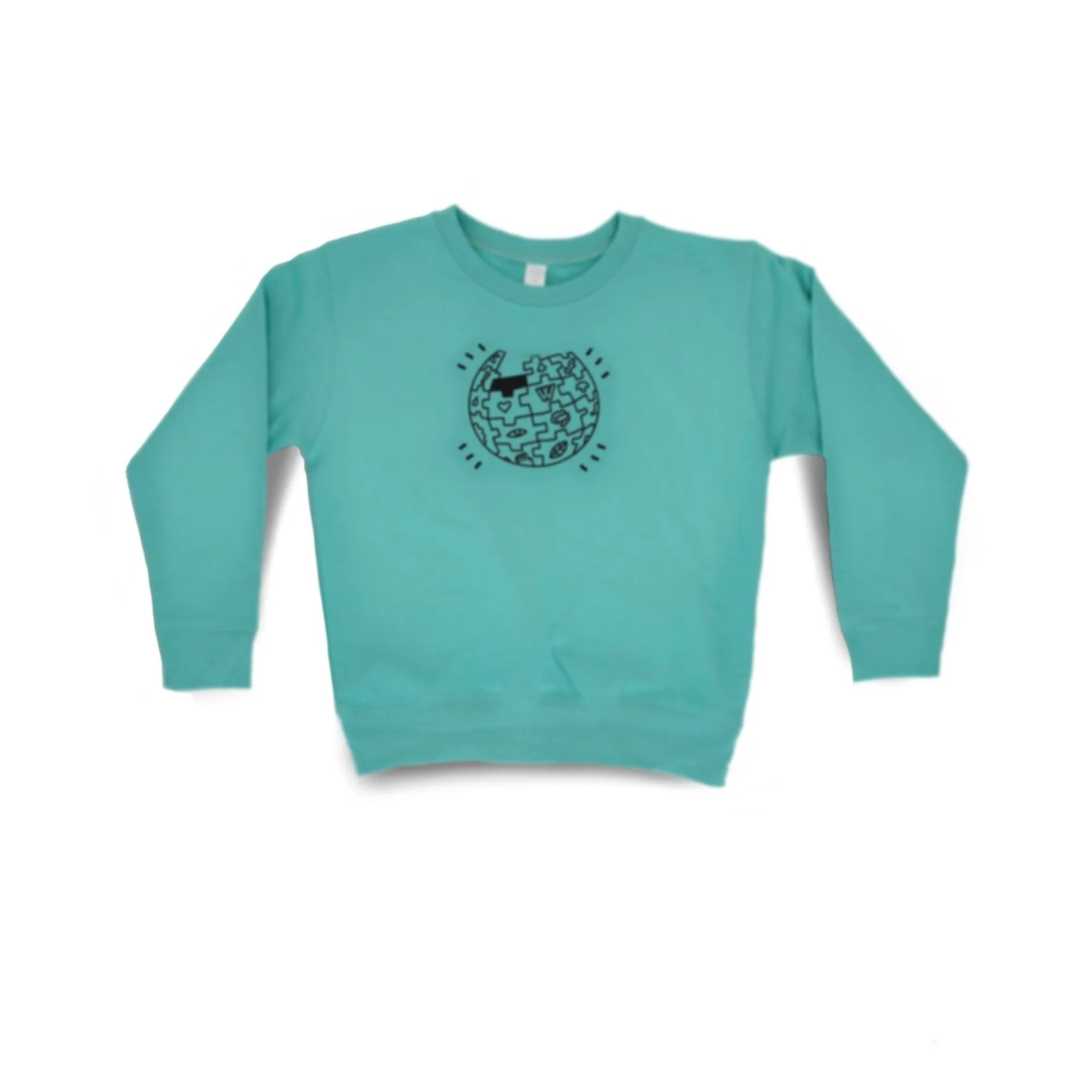 Wikipedia Toddler "Puzzle Globe" Symbol Sweatshirt